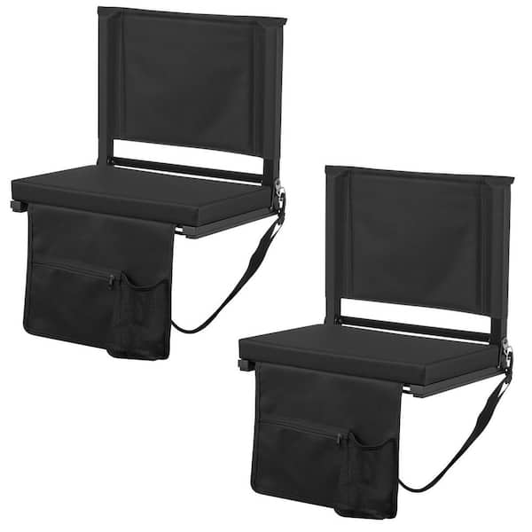 Stadium Seat,Folding Bleacher Seat with Back Support and Thick Cushion,Padded Stadium Seats for Bleacher Includes Hooks