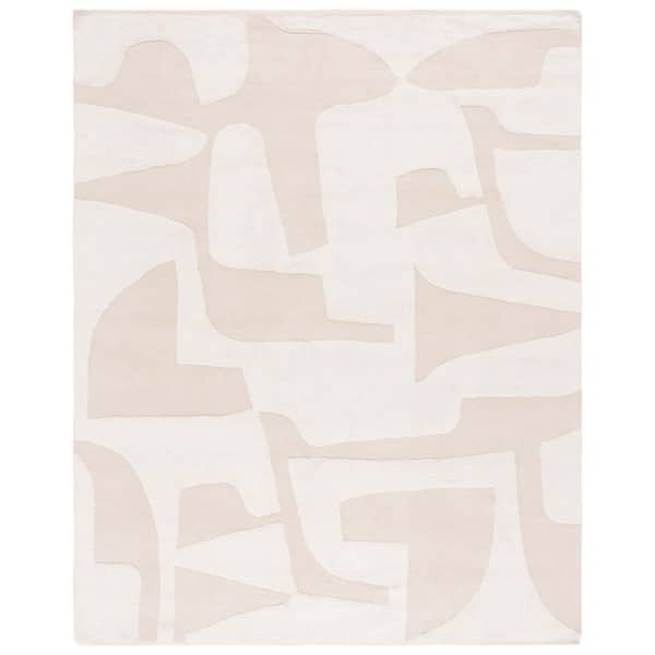 Casablanca Ivory 10 ft. x 14 ft. Geometric High-Low Area Rug