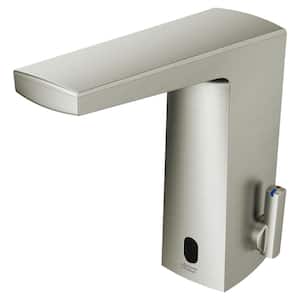 Paradigm Base Model AC Powered Single Hole Touchless Bathroom Faucet with SmarTherm 1.5 GPM in Brushed Nickel