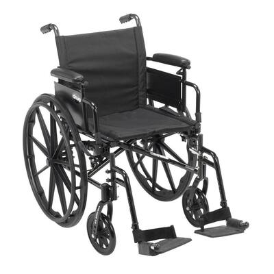 Cruiser X4 Lightweight Dual Axle Wheelchair with Adjustable Detachable Arms, Desk Arms and Swing Away Footrests