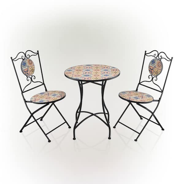 Set Table And Chairs Patio Seating, Mediterranean Outdoor Floor Tiles Home Depot