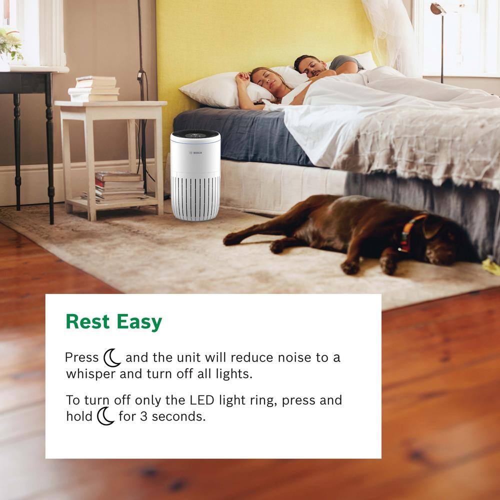 Bosch White HEPA Air Purifier with Odor Absorbing Filter