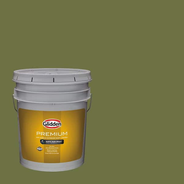Glidden Premium 5 gal. PPG1122-7 Oakmoss Satin Exterior Latex