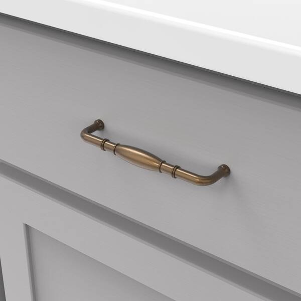 HICKORY HARDWARE Williamsburg Collection 5 in. (128 mm) Satin Dover Cabinet  Door and Drawer Pull P3052-SD - The Home Depot