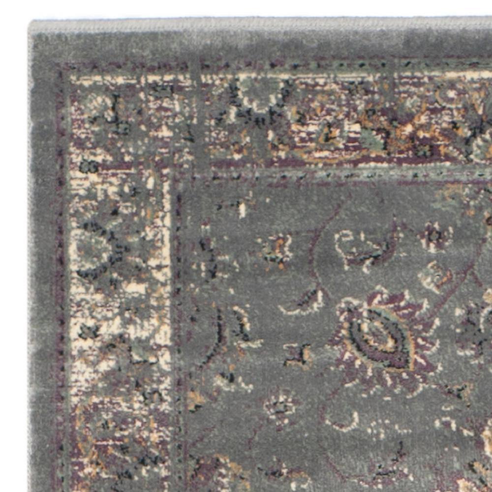 Vintage Gray and Multi-Color Viscose Cotton Runner Rug 2'2" x 12'