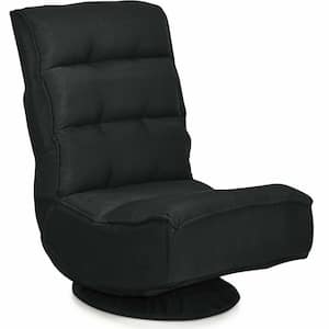 Black Adjustable Folding Floor Gaming Chair