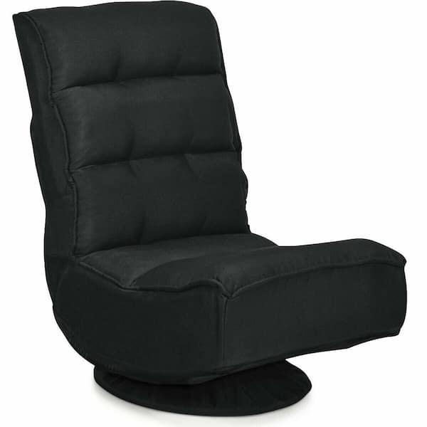 Boyel Living Black Adjustable Folding Floor Gaming Chair