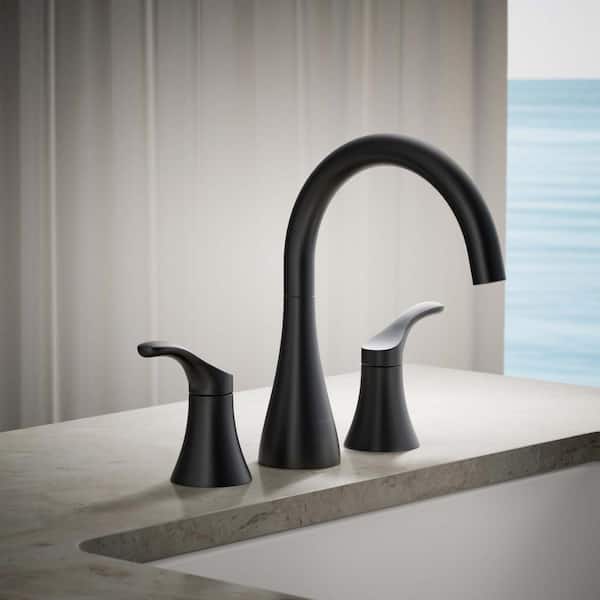 Simplice Double-Handle Tub Faucet Trim in Matte Black (Valve Not Included)
