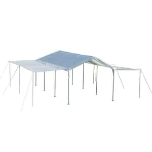 10 ft. W x 20 ft. H Max AP 2-in-1 White Canopy with Extension Kit with Steel Frame and 100% Waterproof Fabric