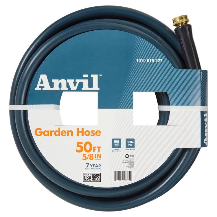 Anvil 5/8 in. Dia x 50 ft. Standard Duty Green Garden Hose