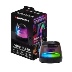 Mag Flux Magnetic Bluetooth Speaker, 5-Watt Portable Wireless Speaker with Multicolor LED Lighting, Magnetic Base