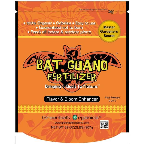 Greenbelt Organics Bat Guano 2 lb. Organic Powder Fertilizer Bag