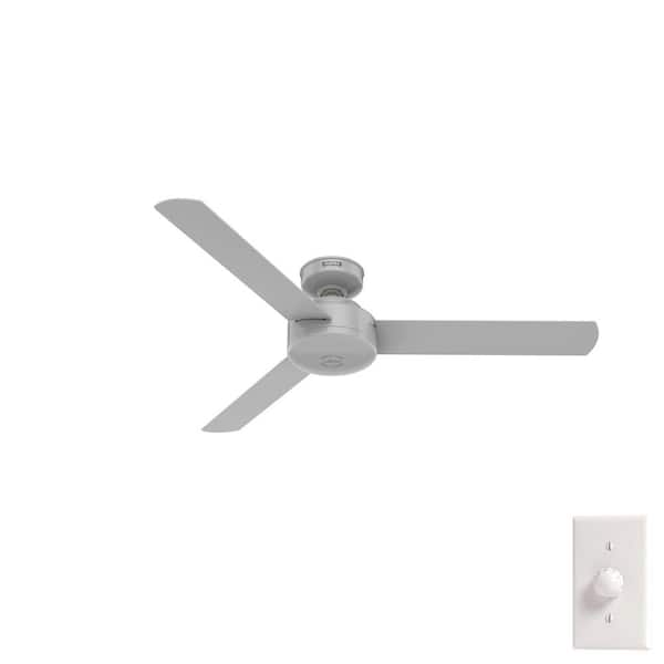 Hunter Presto 52 in. Indoor Ceiling Fan in Dove Grey with Wall Control Included For Bedrooms