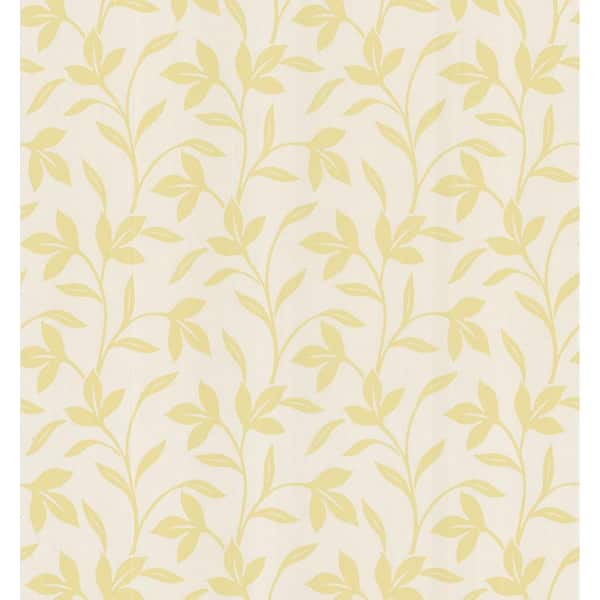 Brewster Simple Space Leaf Trail Washable Wallpaper Sample
