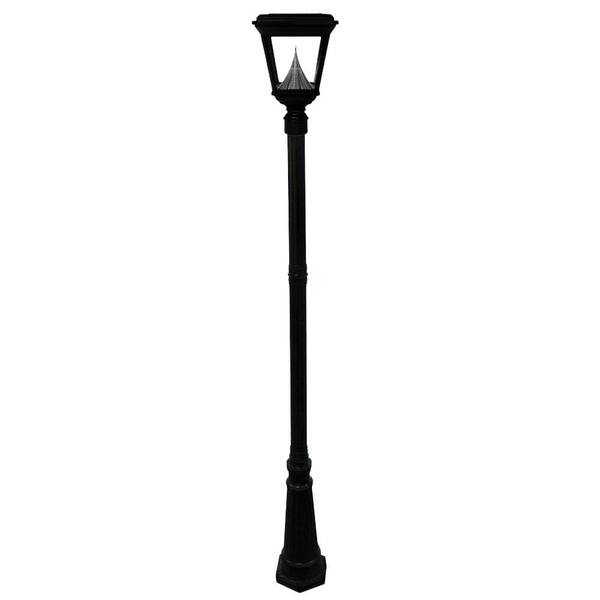 GAMA SONIC Imperial 8.5 ft. Solar Lamp Post with 8 Solar LED Bulbs, Flat Top-DISCONTINUED