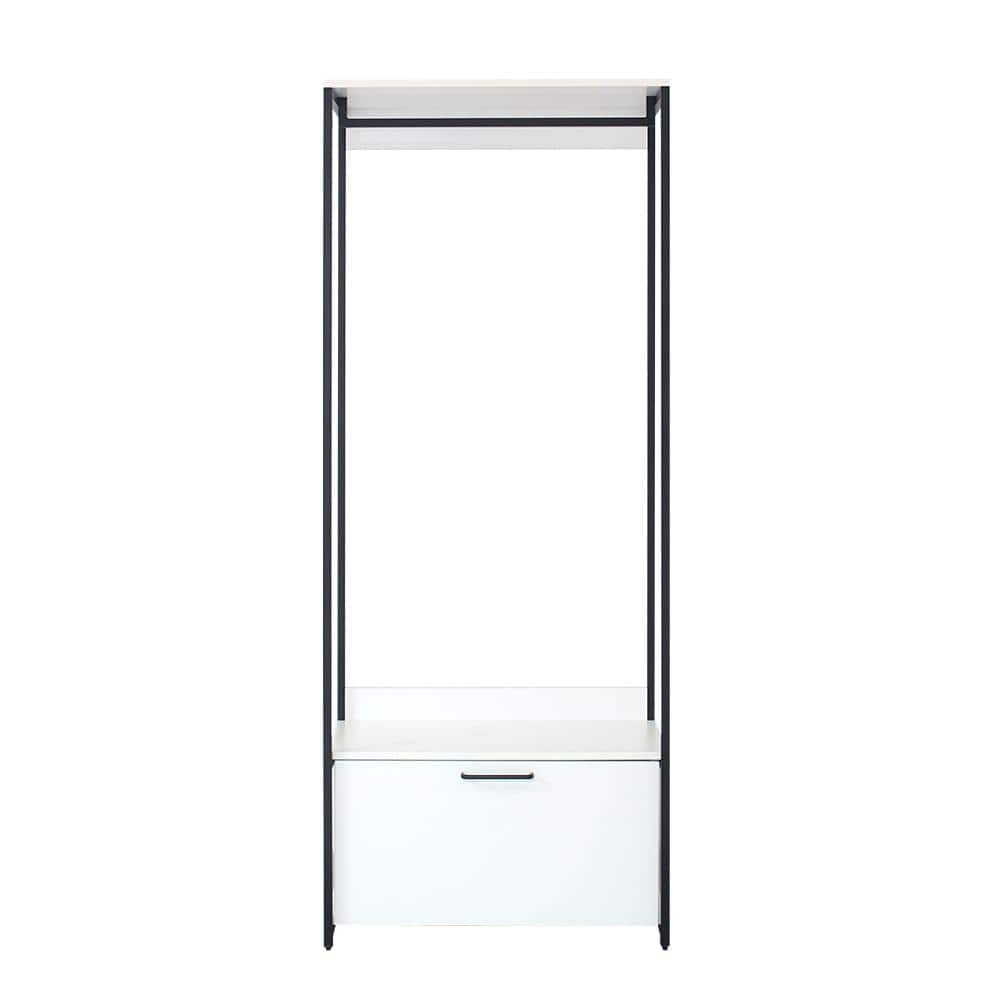 Klair Living Fiona 32 in. W White Freestanding Wood Closet System