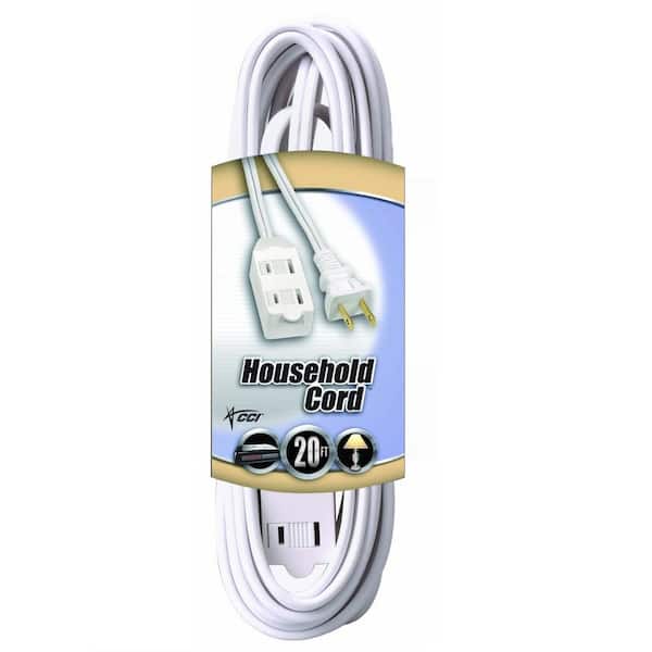 Southwire 20 ft. 16/2 SPT-2 Multi-Outlet (3) Indoor Light-Duty Extension Cord with Safety Covered Cube Power Tap