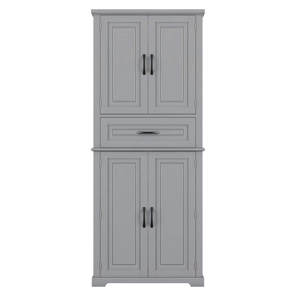 30 in. W x 15.7 in. D x 72 in. H Gray Linen Cabinet with Drawer and Adjustable Shelf price history on PriceWatchPro