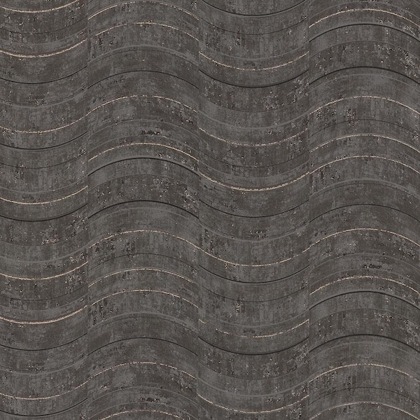 Brewster Geometrics Dark Grey Paper Strippable Roll (Covers 57.8 sq. ft.)