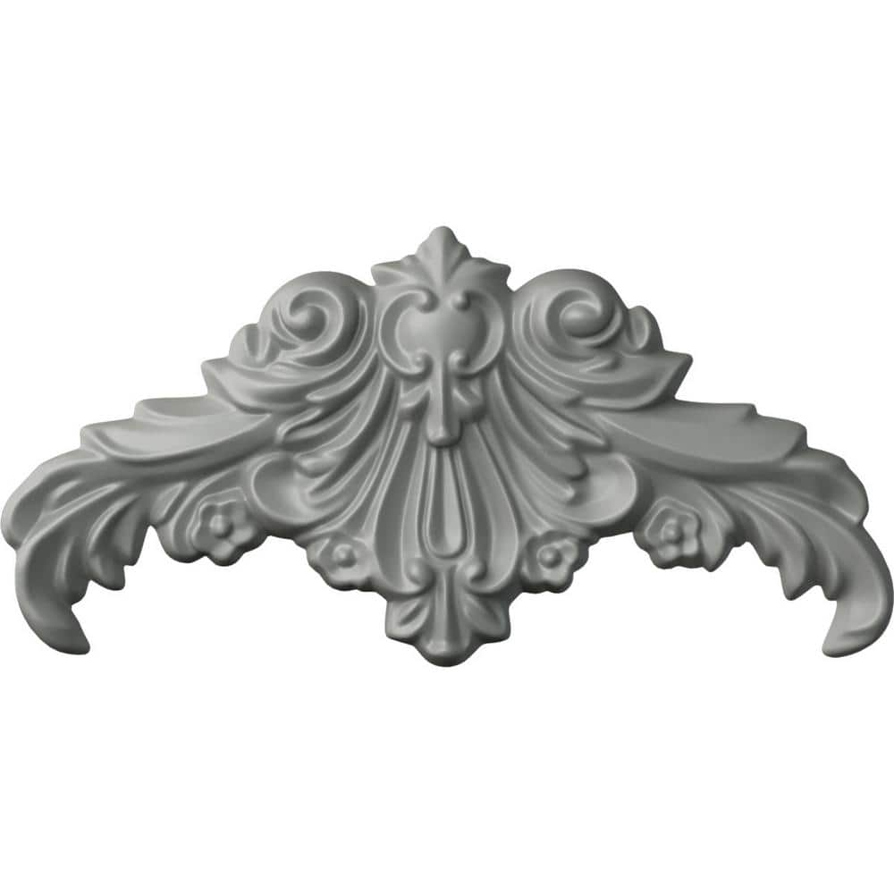 Primed Polyurethane Acanthus Center Onlay, 10.625" x 5.25"