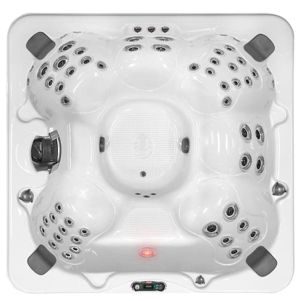 Coleman Spas 6-Person 56-Jet Bench Spa with Backlit LED Waterfall and iPod Stereo System-DISCONTINUED