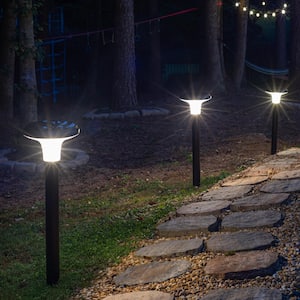Pack Of 8 25 Lumens Solar Street Lights, Super Bright Smd Led Outdoor Lights,  Stainless Steel And Glass Waterproof Landscape Lights, Lawns, Courtyards