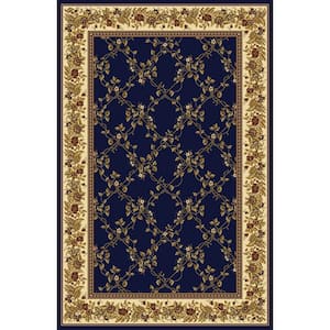 Noble Navy 8 ft. x 12 ft. Traditional Trellis Oriental Area Rug