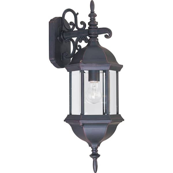 Maxim Lighting Builder Cast 1-Light Empire Bronze Outdoor Wall Lantern Sconce