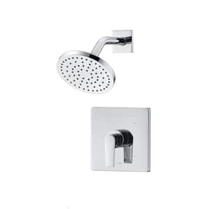 Dean Single Handle 1-Spray Shower Faucet 1.8 GPM with Pressure Balance, Anti Scald in Polished Chrome (Valve Included)