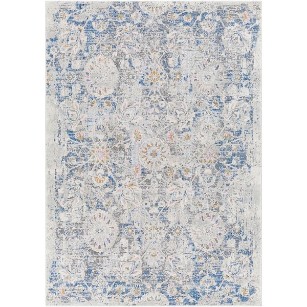 Artistic Weavers Lagos Blue/Light Grey Traditional 9 ft. x 12 ft. Indoor Area Rug
