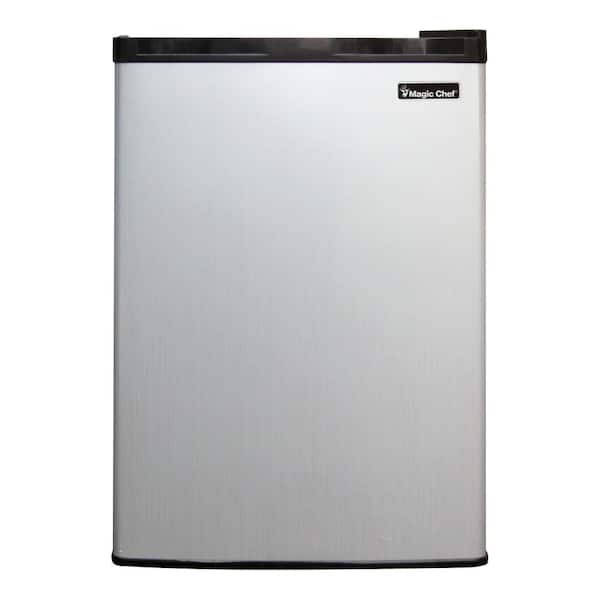 Honeywell Compact Refrigerator 3.3 Cu ft Mini Fridge with Freezer, Stainless Steel - H33MRS