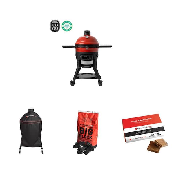 Konnected Joe 18 in. Digital Grill & Smoker with Cover, 20 lb Charcoal, and Fire Starters (24-Count)