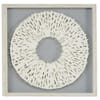 Litton Lane White Handmade Framed D Circle Origami Geometric Shadow Box With Canvas Backing