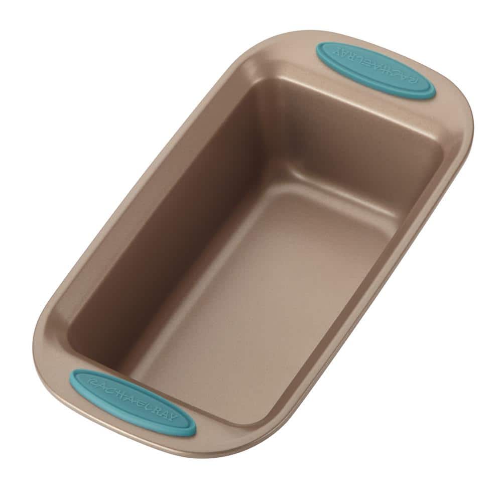 Latte Brown Nonstick 10-Piece Bakeware Set with Blue Grips