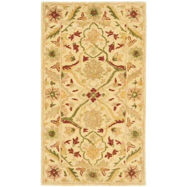 Antiquity Ivory Doormat 2 ft. x 4 ft. Border Area Rug