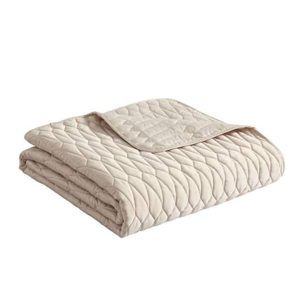 Rely 10-Piece Tan Brown and Ivory Polyester Queen Size Coverlet Comforter Set