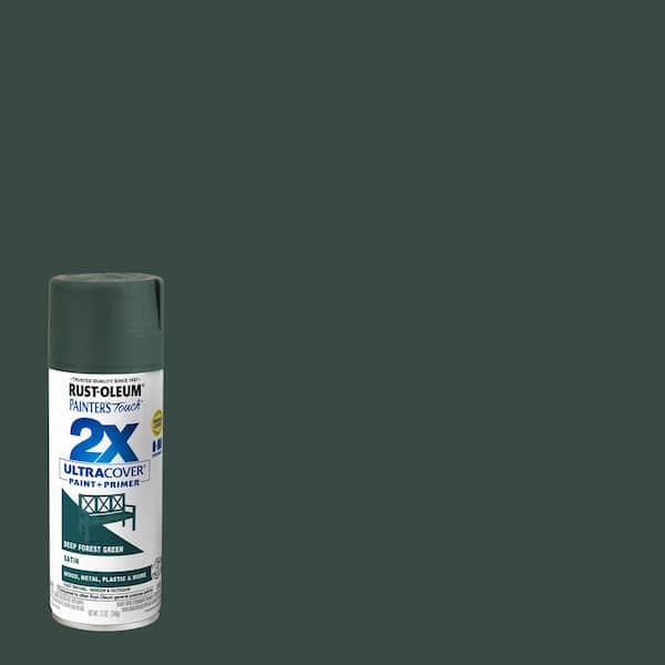 Rust-Oleum Painter's Touch 2X 12 oz. Satin Deep Forest Green General Purpose Spray Paint (6-Pack)