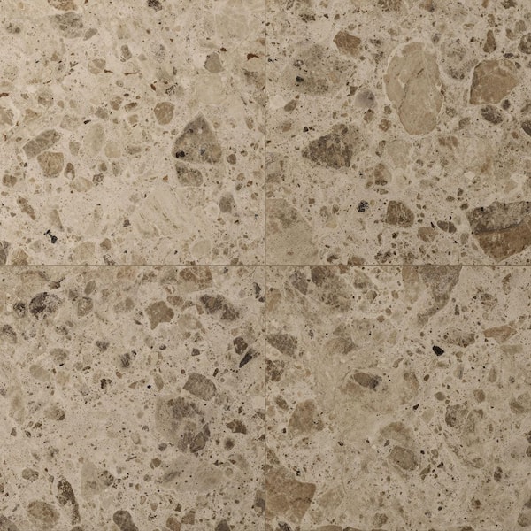 Luxe Terrazzo Desert 23.54 in. x 23.54 in. Terrazzo Look Matte Porcelain Floor and Wall Tile (11.62 sq. ft. / Case)