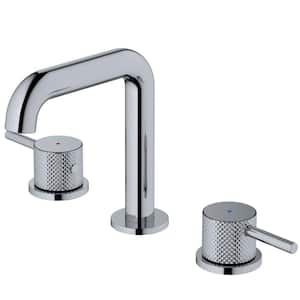 Tryst Widespread 2-Handle 3 Hole Bathroom Faucet with Matching Pop-Up Drain in Chrome
