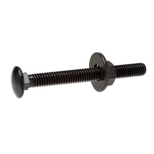 5/16 in. -18 x 5 in. Black Deck Exterior Carriage Bolt (25-Pack)