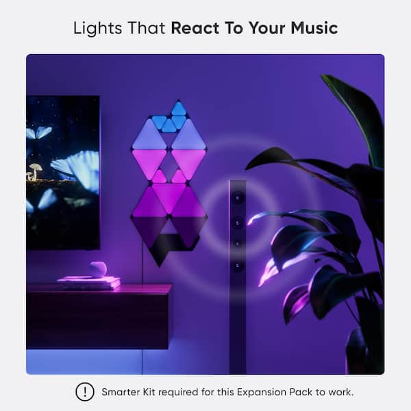 Nanoleaf Shapes Smart Wifi Black Mini Triangle Expansion Pack (10