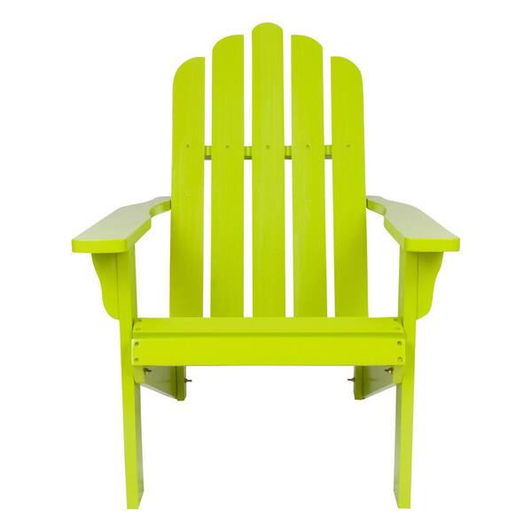 Shine Company Marina Cedar Wood Adirondack Chair - Lime Green