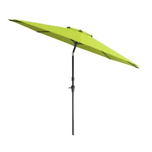 10 ft. Aluminum Wind Resistant Market Tilting Patio Umbrella in Lime Green