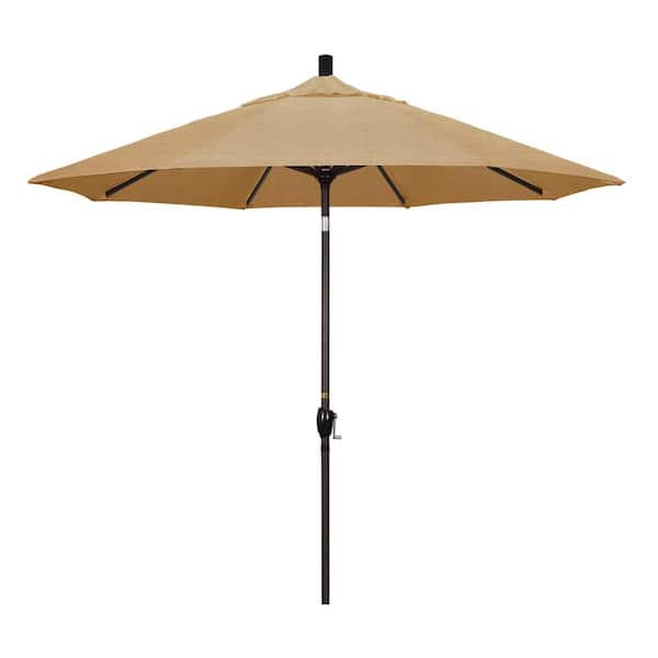 California Umbrella 9 ft. Bronze Aluminum Pole Market Aluminum Ribs ...