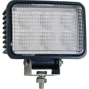 6 in. Wide Truck Car Utility Off Road Vehicle Boat Marine Mounted LED Rectangular Flood Work Light, Clear