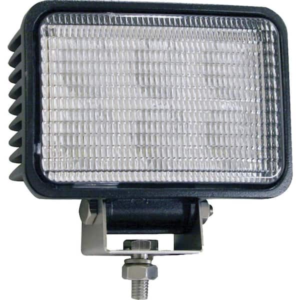 BUYERS PRODUCTS 6 in. Wide Truck Car Utility Off Road Vehicle Boat Marine Mounted LED Rectangular Flood Work Light, Clear