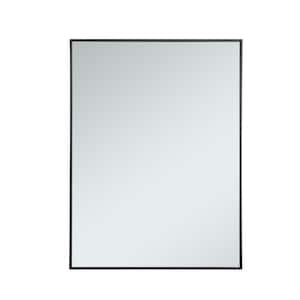Medium Rectangle Black Modern Mirror (40 in. H x 30 in. W)