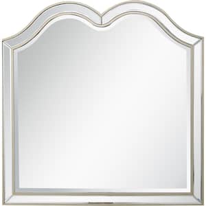 35.4 in. W x 35.4 in. H Champagne Novelty Accent Wood Mirror