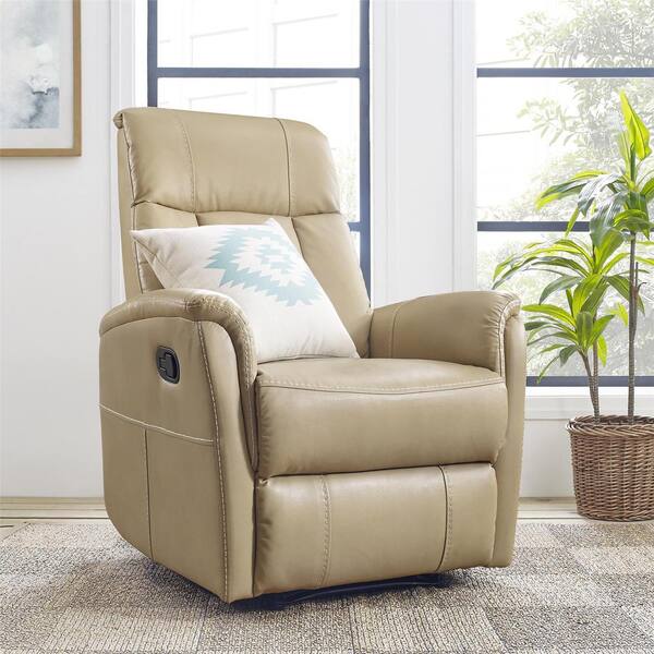 Dorel Living Charlotte Beige Faux-Leather Recliner