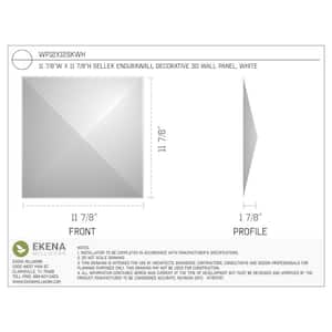 1-7/8 in. x 11-7/8 in. x 11-7/8 in. PVC White Sellek EnduraWall Decorative 3D Wall Panel (0.98 sq. ft.)